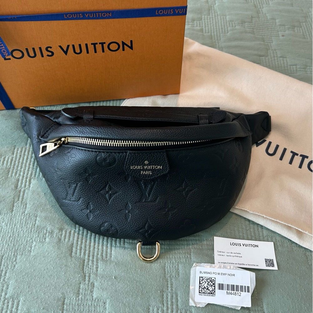 NWT Louis Vuitton M44812 Monogram Empriente Bumbag Black Leather Noir
